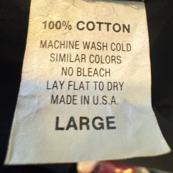 Vintage Large Bloomingdale’s Made in USA Cotton Black Zip Up Jumpsuit Gold Studs - Picture 8 of 8